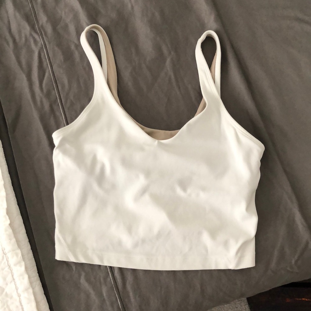 Lululemon white align crop top size 6